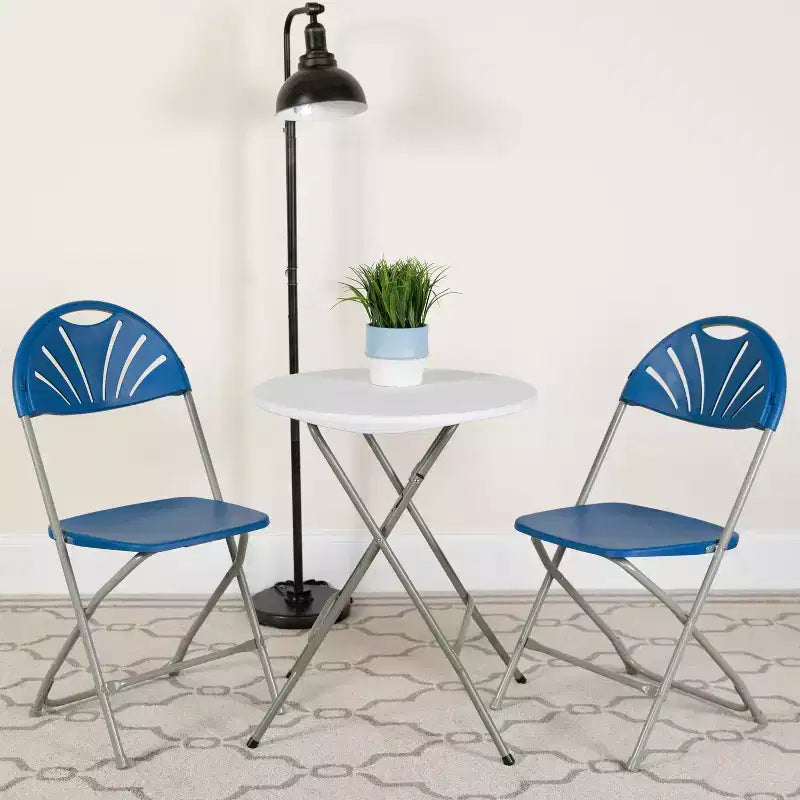 Chaise pliante Flash Furniture, série HERCULES, lot de 8, dossier éventail en plastique, capacité de 295 kg
