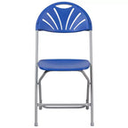 Chaise pliante Flash Furniture, série HERCULES, lot de 8, dossier éventail en plastique, capacité de 295 kg