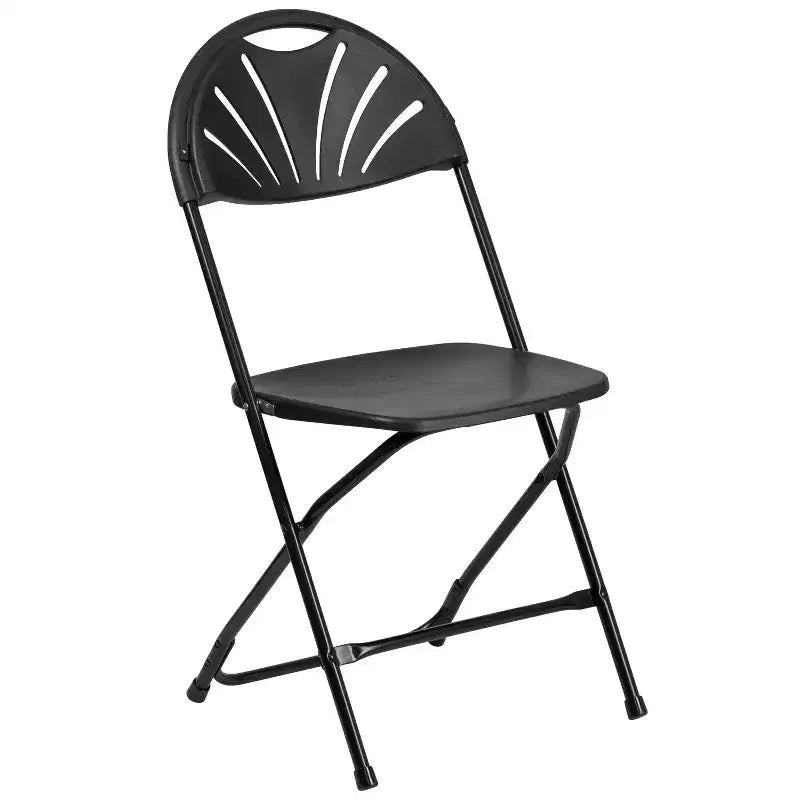 Chaise pliante Flash Furniture, série HERCULES, lot de 8, dossier éventail en plastique, capacité de 295 kg
