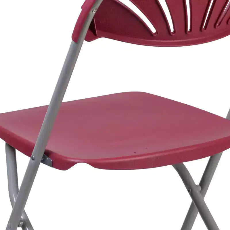 Chaise pliante Flash Furniture, série HERCULES, lot de 8, dossier éventail en plastique, capacité de 295 kg