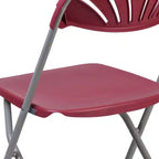 Chaise pliante Flash Furniture, série HERCULES, lot de 8, dossier éventail en plastique, capacité de 295 kg