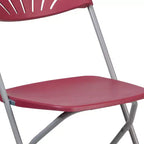 Chaise pliante Flash Furniture, série HERCULES, lot de 8, dossier éventail en plastique, capacité de 295 kg