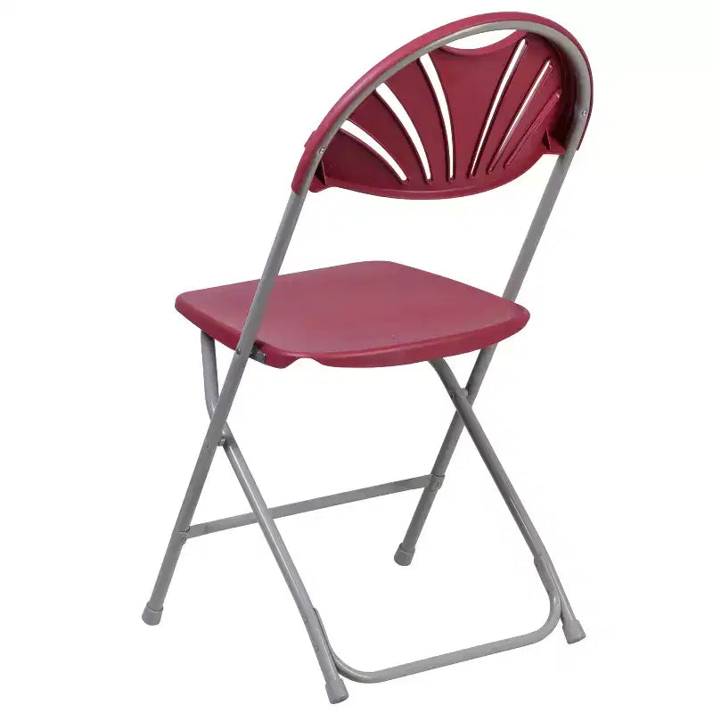 Chaise pliante Flash Furniture, série HERCULES, lot de 8, dossier éventail en plastique, capacité de 295 kg