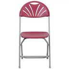 Chaise pliante Flash Furniture, série HERCULES, lot de 8, dossier éventail en plastique, capacité de 295 kg