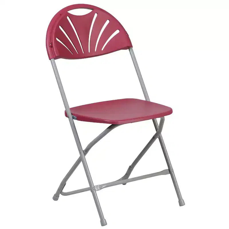 Chaise pliante Flash Furniture, série HERCULES, lot de 8, dossier éventail en plastique, capacité de 295 kg