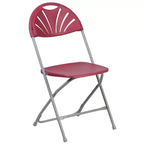 Chaise pliante Flash Furniture, série HERCULES, lot de 8, dossier éventail en plastique, capacité de 295 kg