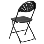 Chaise pliante Flash Furniture, série HERCULES, lot de 8, dossier éventail en plastique, capacité de 295 kg