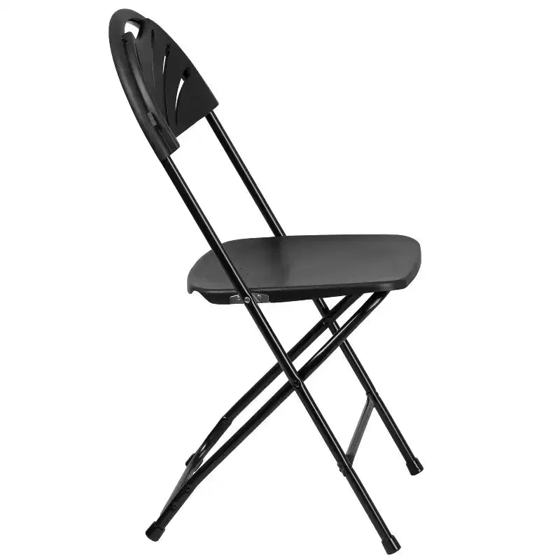Chaise pliante Flash Furniture, série HERCULES, lot de 8, dossier éventail en plastique, capacité de 295 kg