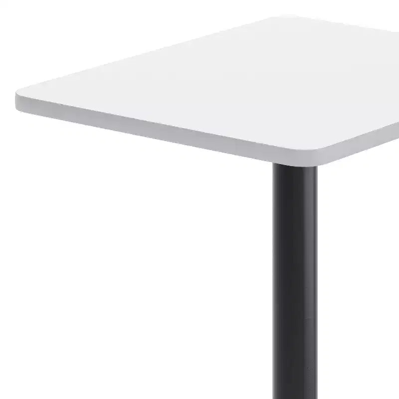 Plateau de table rectangulaire en stratifié 61 x 76 cm Flash Furniture avec pied de table rond de 46 cm de hauteur de bar et repose-pieds