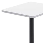 Plateau de table rectangulaire en stratifié 61 x 76 cm Flash Furniture avec pied de table rond de 46 cm de hauteur de bar et repose-pieds