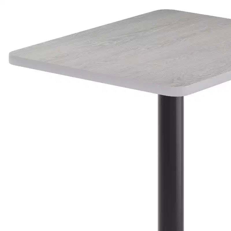 Plateau de table rectangulaire en stratifié 61 x 76 cm Flash Furniture avec pied de table rond de 46 cm de hauteur de bar et repose-pieds