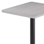 Plateau de table rectangulaire en stratifié 61 x 76 cm Flash Furniture avec pied de table rond de 46 cm de hauteur de bar et repose-pieds