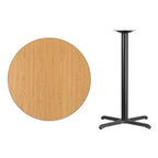 Dessus de table rond stratifié Flash Furniture de 36 po avec base de table hauteur bar de 30 po x 30 po