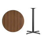Dessus de table rond stratifié Flash Furniture de 36 po avec base de table hauteur bar de 30 po x 30 po