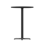 Dessus de table rond stratifié Flash Furniture de 36 po avec base de table hauteur bar de 30 po x 30 po
