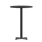 Dessus de table rond stratifié Flash Furniture de 36 po avec base de table hauteur bar de 30 po x 30 po
