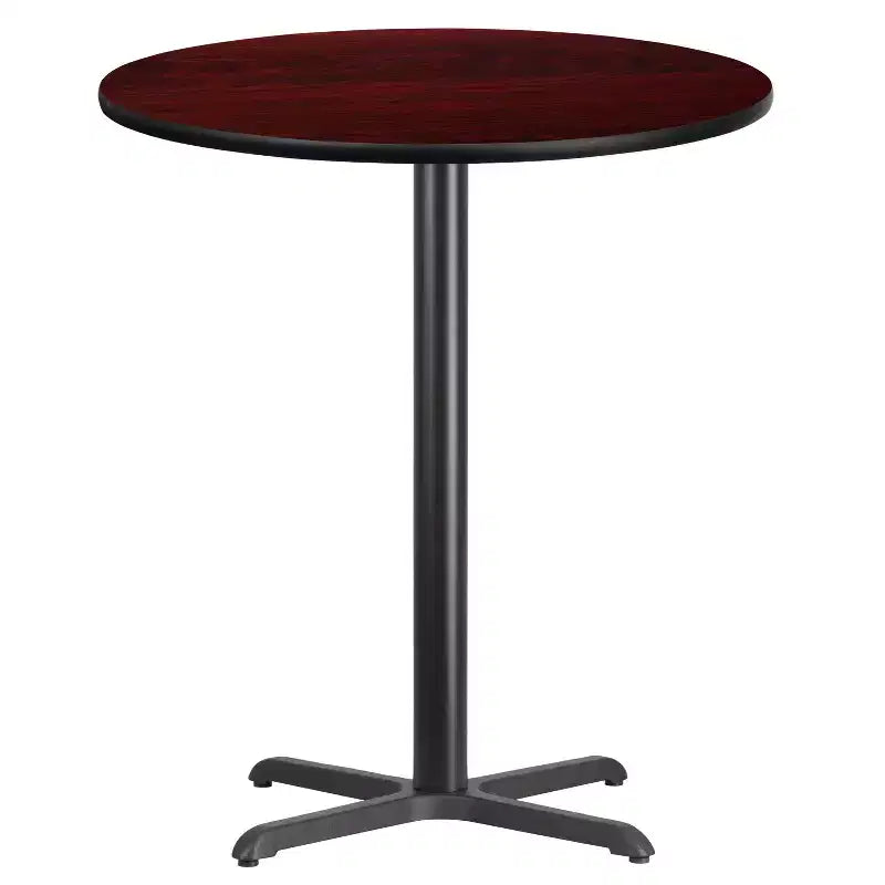 Dessus de table rond stratifié Flash Furniture de 36 po avec base de table hauteur bar de 30 po x 30 po