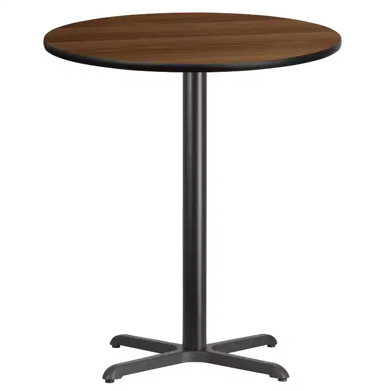Dessus de table rond stratifié Flash Furniture de 36 po avec base de table hauteur bar de 30 po x 30 po