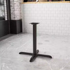 Flash Furniture Beverly Piètement en X pour table de restaurant 23,75'' x 30'' avec colonne de 3'' de diamètre et hauteur de table