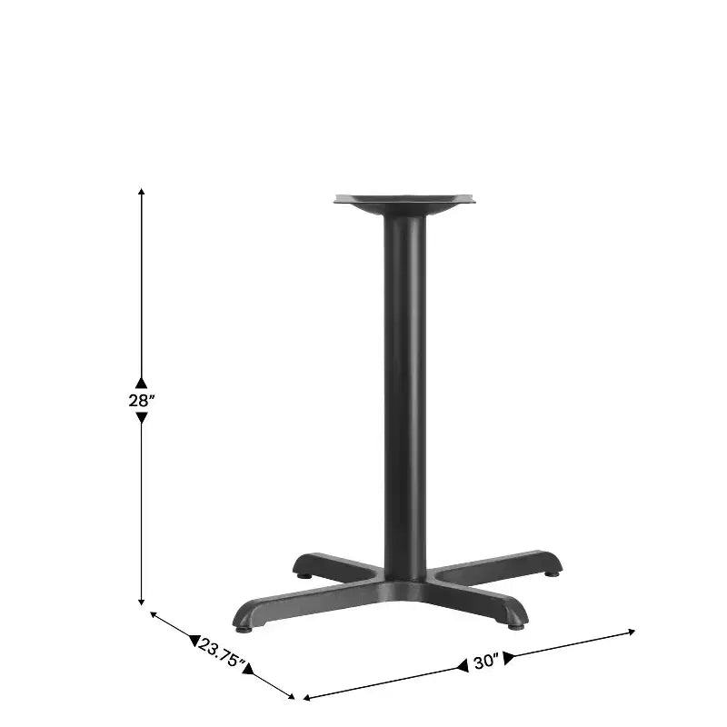 Flash Furniture Beverly Piètement en X pour table de restaurant 23,75'' x 30'' avec colonne de 3'' de diamètre et hauteur de table