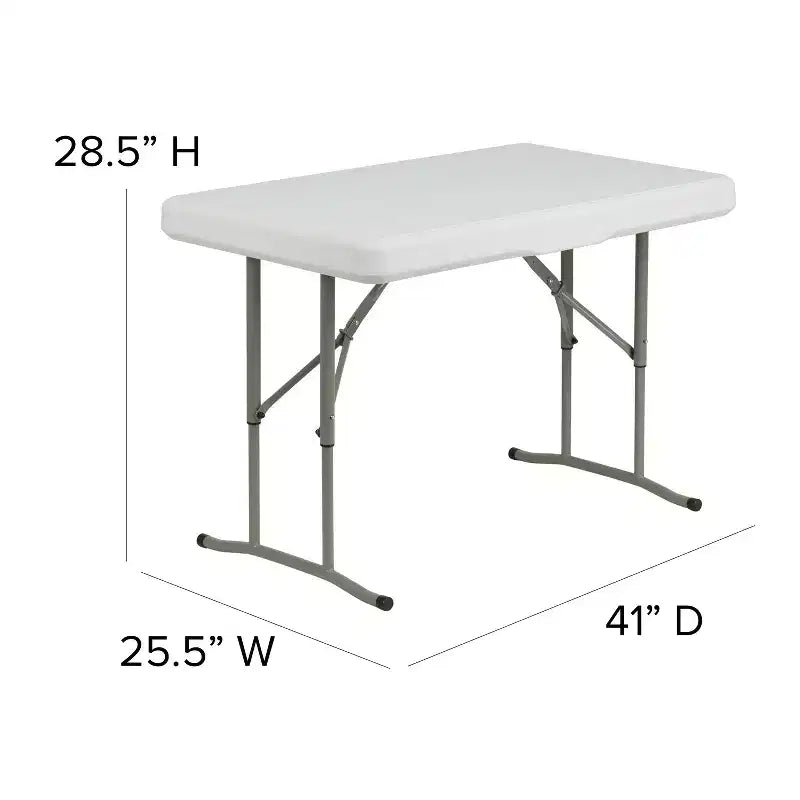 Ensemble de 3 bancs et tables pliantes portables en plastique Flash Furniture