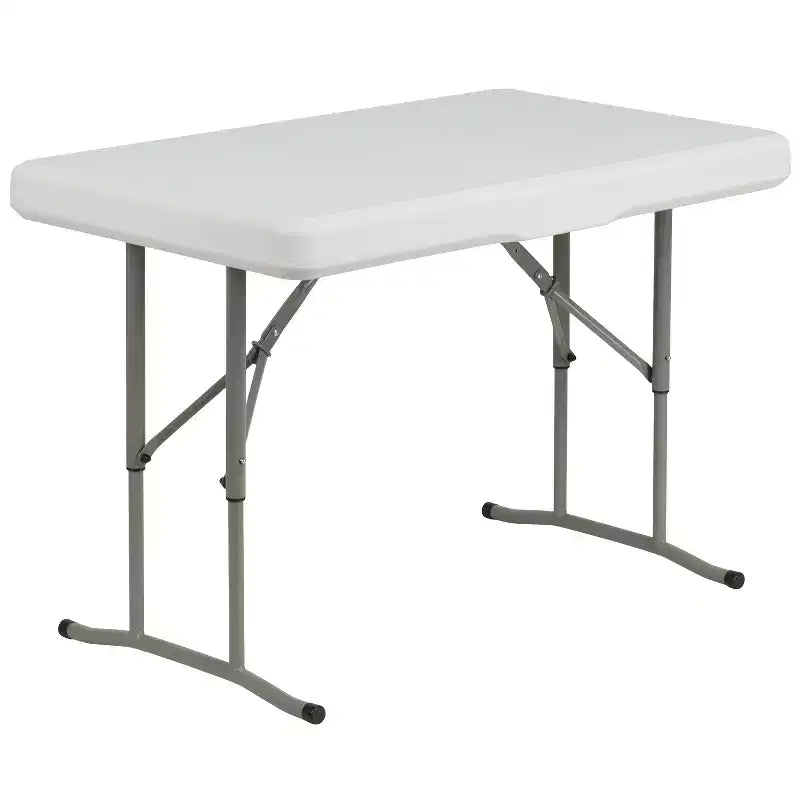 Ensemble de 3 bancs et tables pliantes portables en plastique Flash Furniture