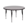 Flash Furniture Table d'activités ronde 42'' avec surface stratifiée - Pieds courts réglables en hauteur