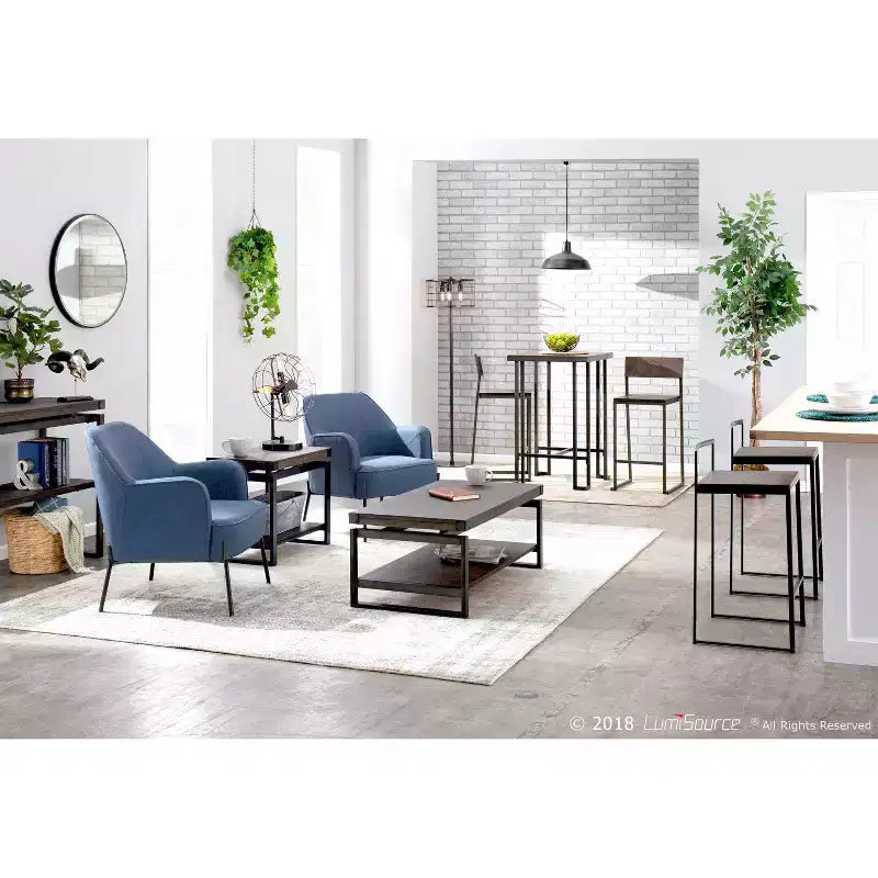 Ensemble de 2 tabourets de bar empilables contemporains Fuji - LumiSource