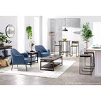 Ensemble de 2 tabourets de bar empilables contemporains Fuji - LumiSource