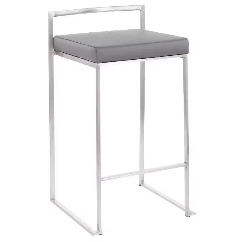 Ensemble de 2 tabourets de bar empilables contemporains Fuji - LumiSource