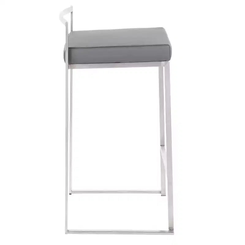 Ensemble de 2 tabourets de bar empilables contemporains Fuji - LumiSource