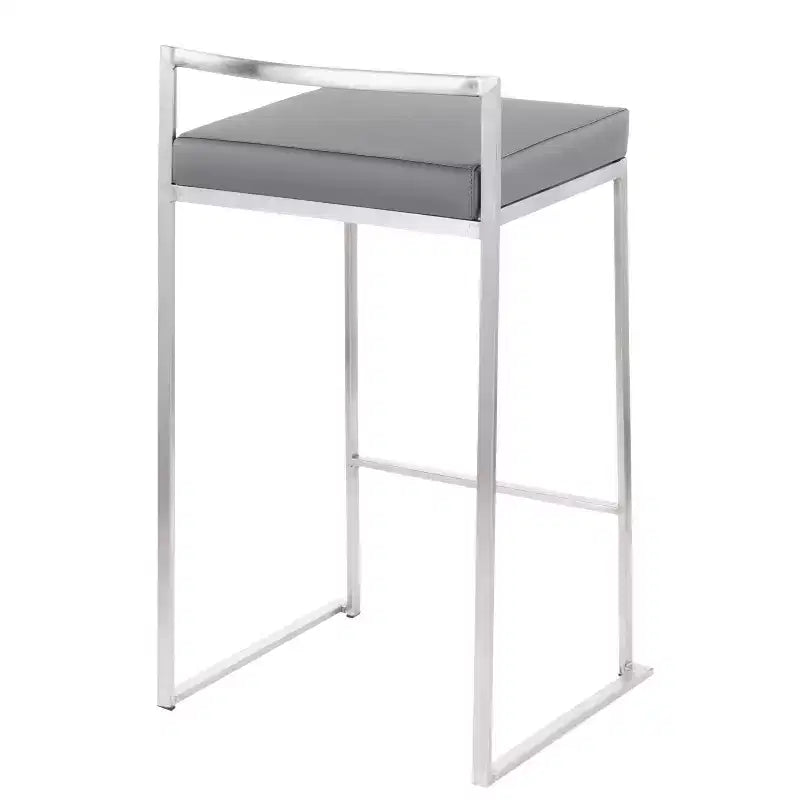 Ensemble de 2 tabourets de bar empilables contemporains Fuji - LumiSource