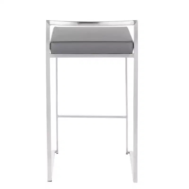 Ensemble de 2 tabourets de bar empilables contemporains Fuji - LumiSource