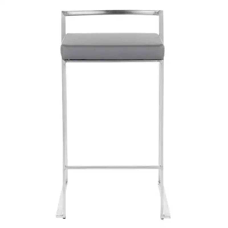 Ensemble de 2 tabourets de bar empilables contemporains Fuji - LumiSource