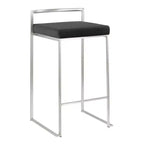Ensemble de 2 tabourets de bar empilables contemporains Fuji - LumiSource