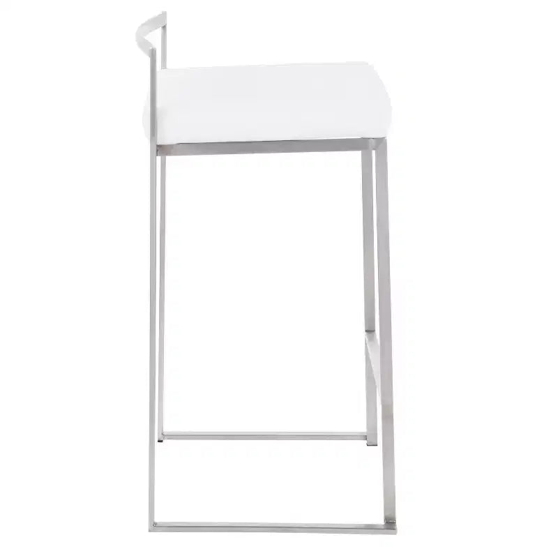 Ensemble de 2 tabourets de bar empilables contemporains Fuji - LumiSource