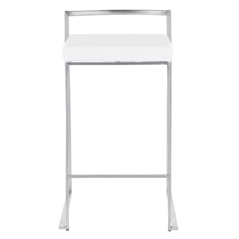 Ensemble de 2 tabourets de bar empilables contemporains Fuji - LumiSource