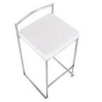 Ensemble de 2 tabourets de bar empilables contemporains Fuji - LumiSource