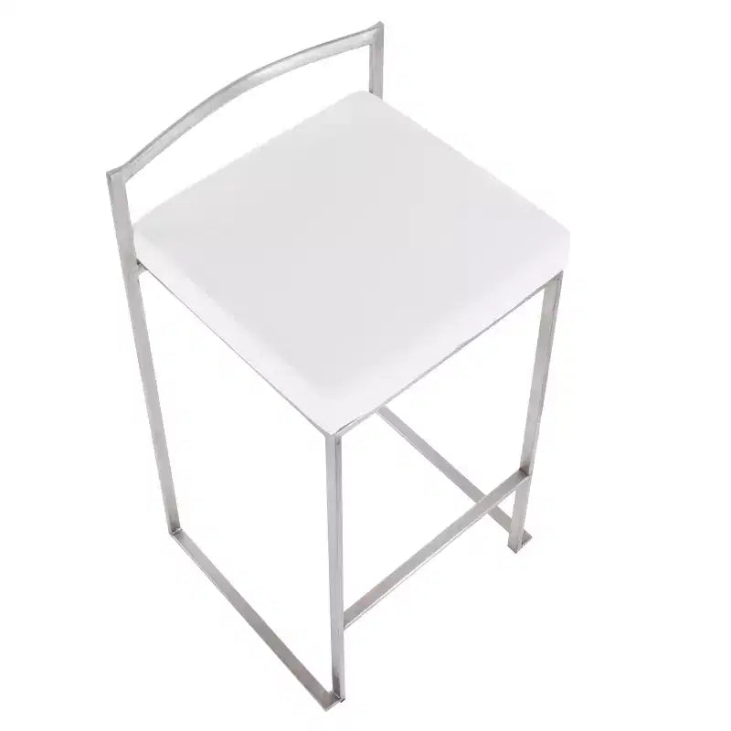 Ensemble de 2 tabourets de bar empilables contemporains Fuji - LumiSource