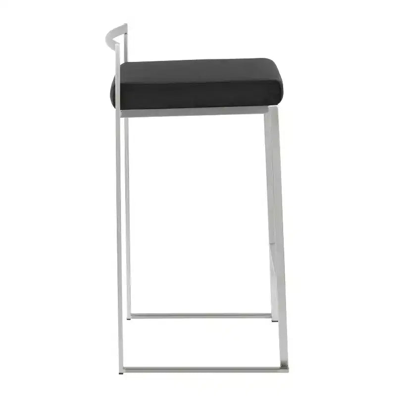 Ensemble de 2 tabourets de bar empilables contemporains Fuji - LumiSource