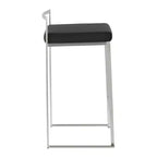 Ensemble de 2 tabourets de bar empilables contemporains Fuji - LumiSource