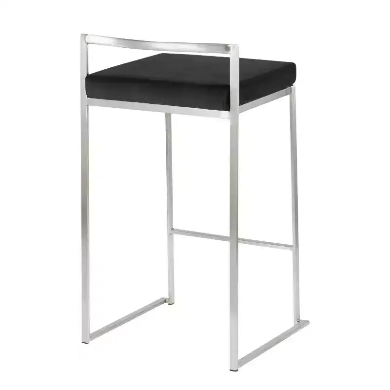 Ensemble de 2 tabourets de bar empilables contemporains Fuji - LumiSource
