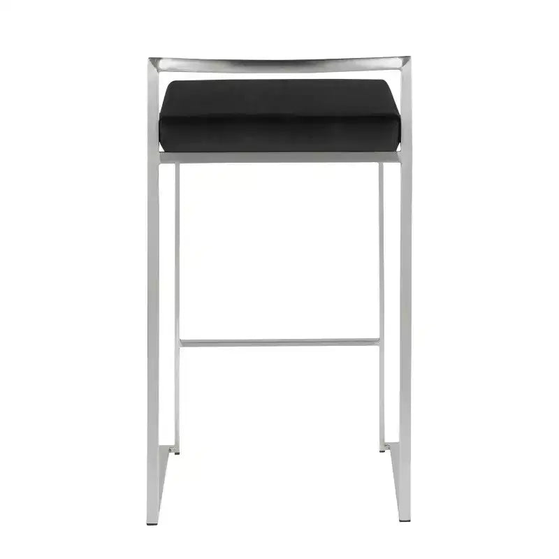 Ensemble de 2 tabourets de bar empilables contemporains Fuji - LumiSource