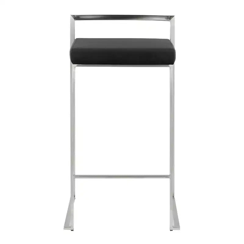 Ensemble de 2 tabourets de bar empilables contemporains Fuji - LumiSource