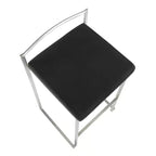 Ensemble de 2 tabourets de bar empilables contemporains Fuji - LumiSource