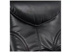 Fauteuil inclinable en cuir BenchMaster Black Swivel Ottoman, fauteuil moderne, ergonomique, inclinable manuellement, réglable pour chambre ou salon
