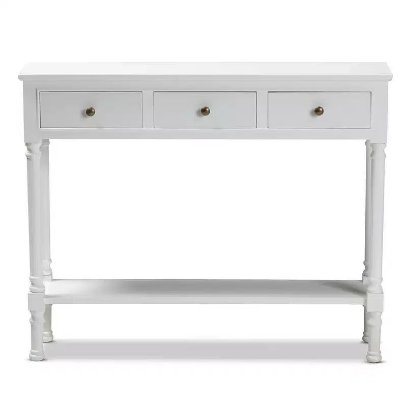 Console de rangement Calvin en bois à 3 tiroirs – Baxton Studio