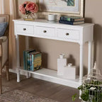 Console de rangement Calvin en bois à 3 tiroirs – Baxton Studio