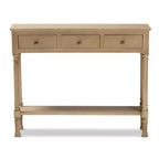 Console de rangement Calvin en bois à 3 tiroirs – Baxton Studio