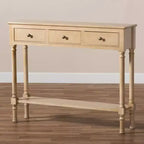 Console de rangement Calvin en bois à 3 tiroirs – Baxton Studio